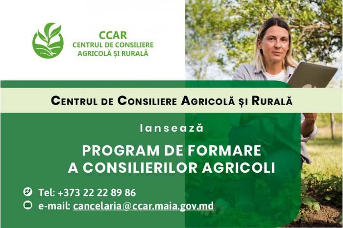 Program de formare intensivă pentru consilierii în agricultură, lansat de CCAR