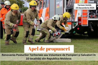 Sprijin european pentru renovarea posturilor de pompieri în zece localități din Moldova