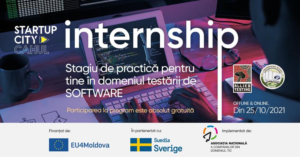 Înscrie-te pentru un stagiu practic în „Testare Software”!