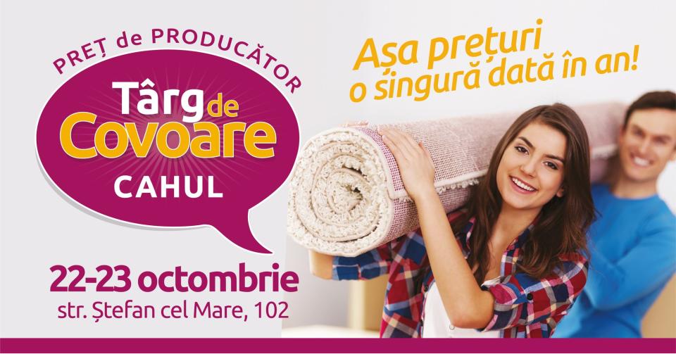 Cahul: Doar 2 zile COVOARE practic GRATIS de la cel mai mare producător din țară