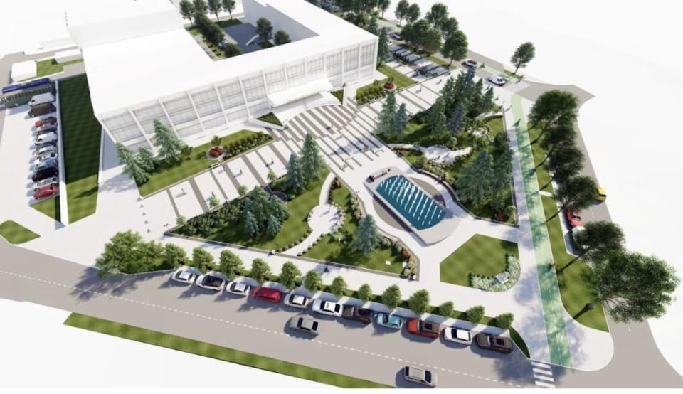 Start lucrări de amenajare a scuarului și zona adiacentă a Palatului de Cultură “N.Botgros”