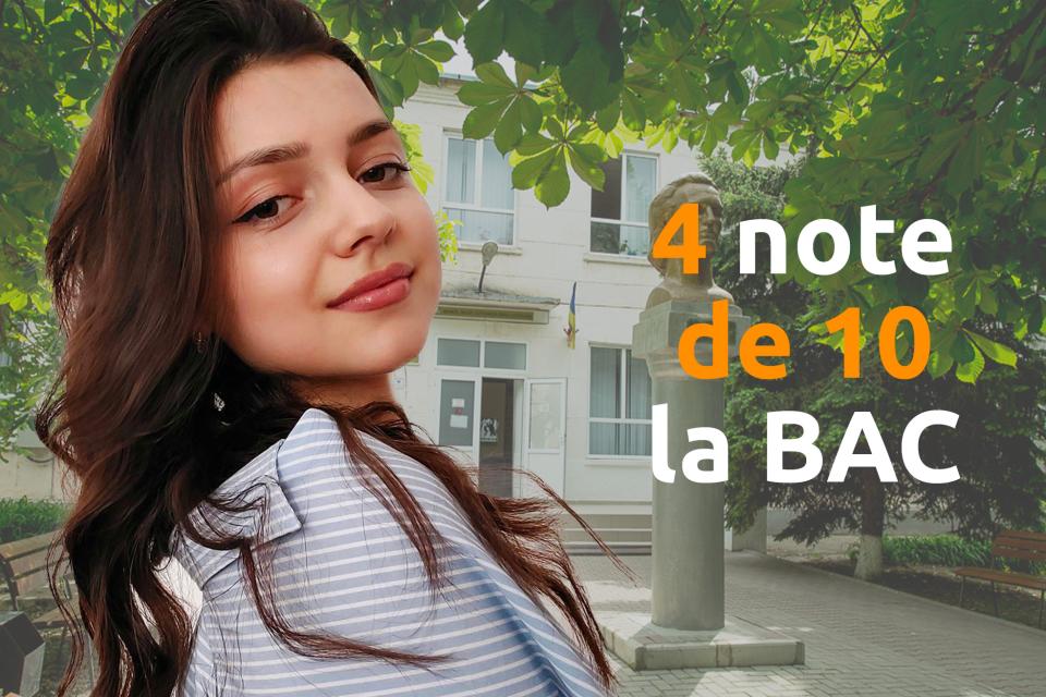 Alexandrina - unica elevă din Raionul Cahul cu 10 pe linie la BAC
