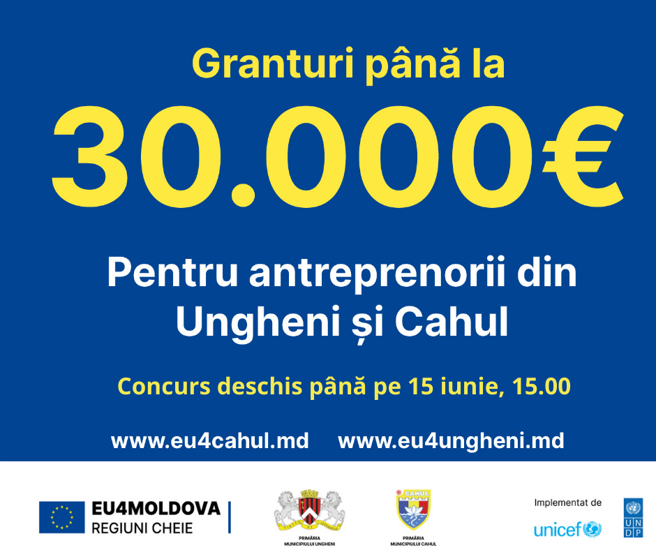 Un nou program de granturi în valoare totală de 700.000 euro este lansat astăzi
