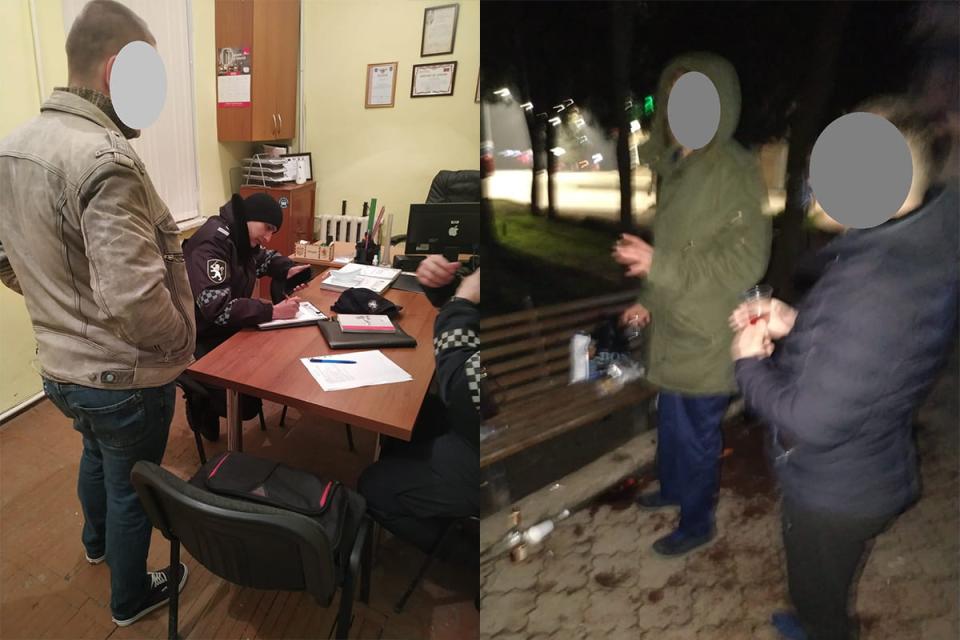 Ghinion pentru 6 bărbați prinși de carabinieri în timp ce consumau băuturi alcoolice în locuri publice din Cahul /FOTO