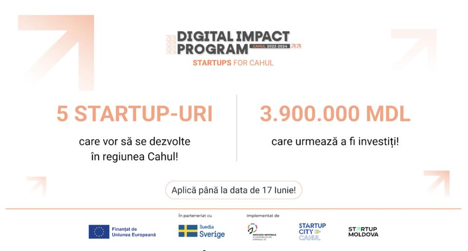 Programul Impact Digital Faza 2: Împuternicirea startup-urilor tehnologice din Regiunea Cahul