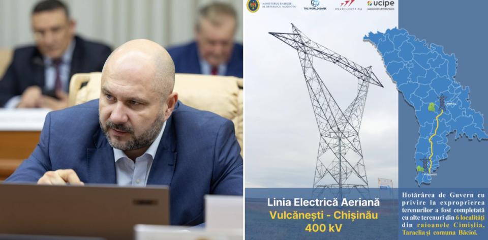 Guvernul extinde lista terenurilor expropriate pentru construcția liniei electrice Vulcănești–Chișinău