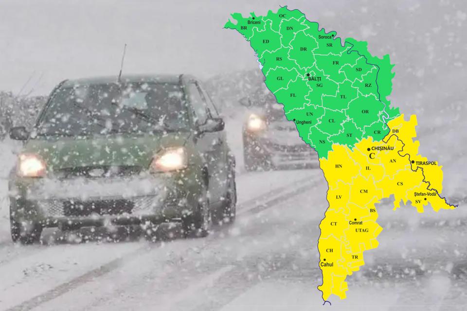 Atenție! Cod galben de ninsori puternice în sudul țării