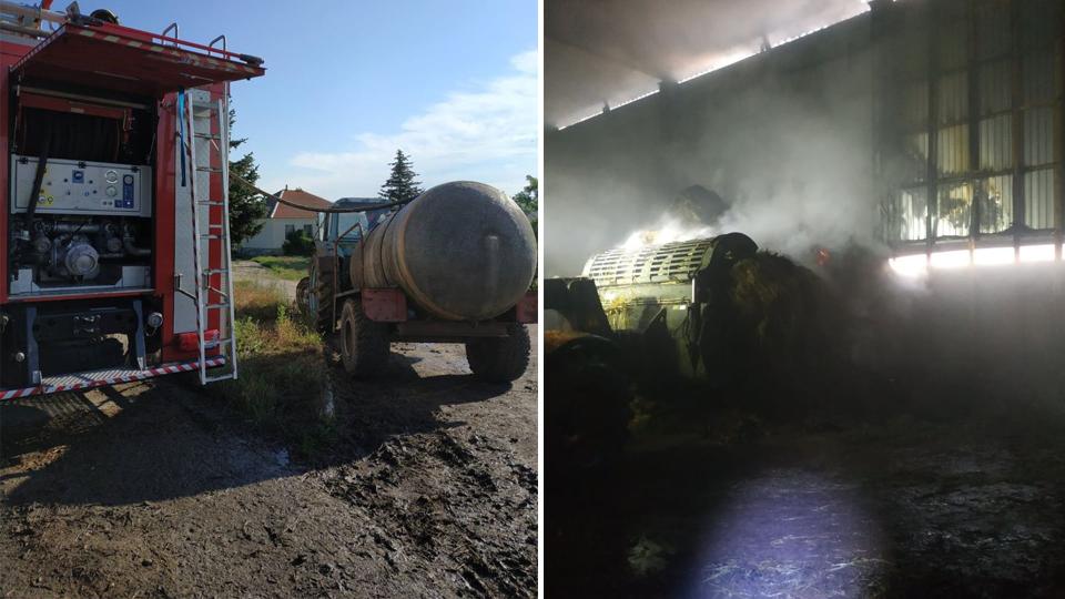 Incendiu pe teritoriul unei ferme de vite din Cahul: Trei echipaje de pompieri au luptat cu flăcările // FOTO