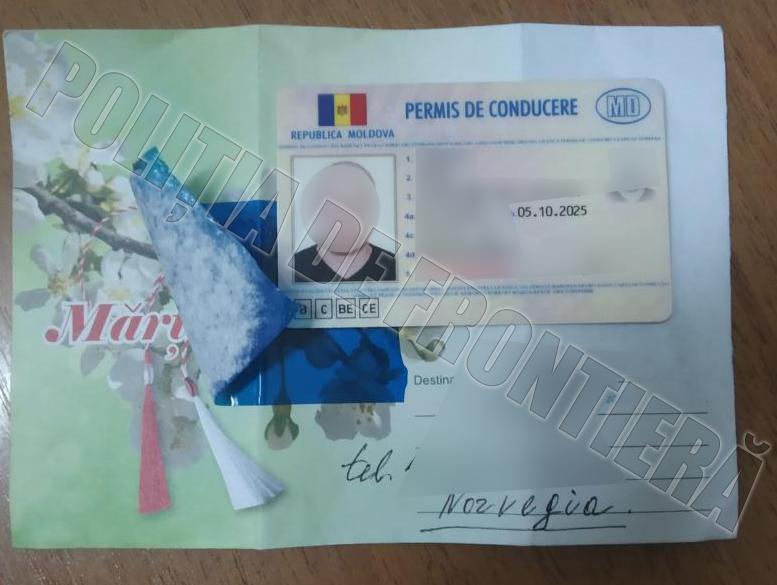 PTF Cahul: Permis de conducere falsificat urma să ajungă la un conational, aflat în Norvegia
