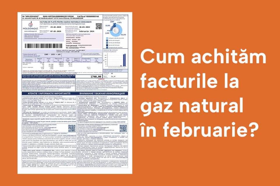 Cum vom plăti facturile la gaze naturale în februarie după aplicarea tarifelor micșorate. Vezi aici