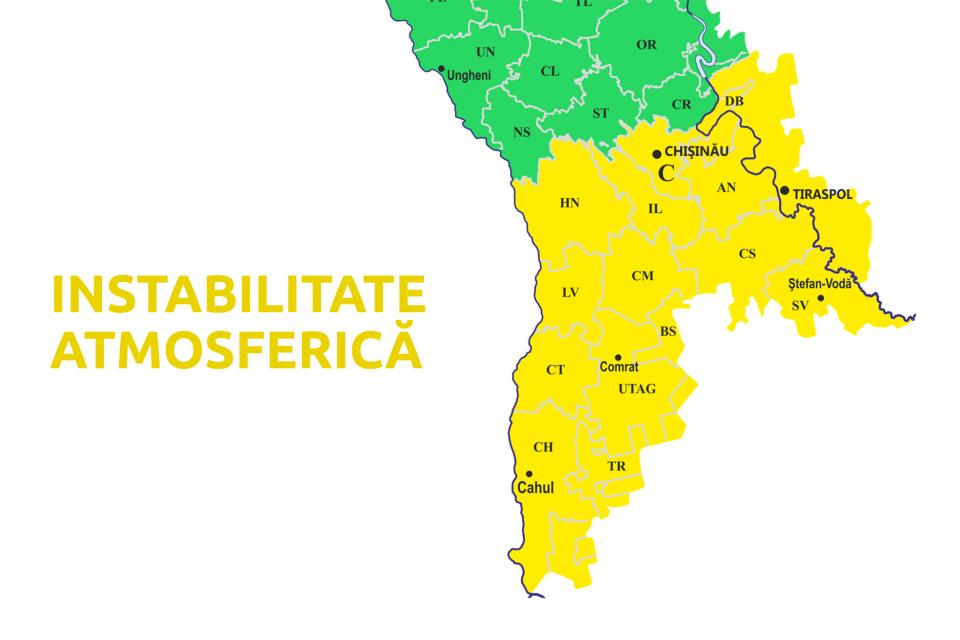 „Posibil rafale de vânt până la 18 m/s”. A fost anunțat Cod Galben de instabilitatea atmosferică