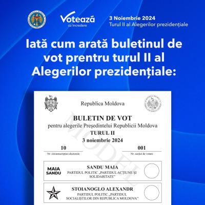 Buletinele de vot – pregătite pentru scrutinul din 3 noiembrie