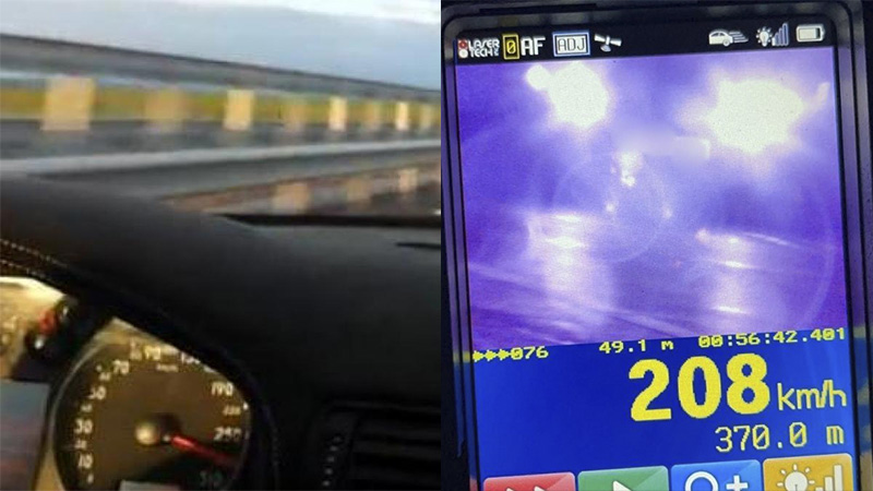 ''Record de viteză''. Un tânăr de 22 de ani cu 208 km/h prin satul Svetlîi