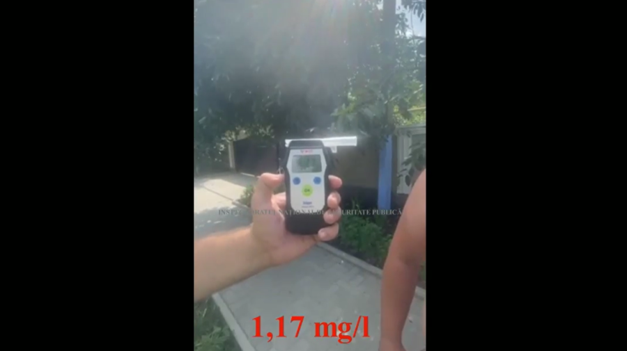 Beat la volan în plină zi. Un șofer oprit de INSP cu o concentrație de alcool în aerul expirat de 1,17 mg/l /VIDEO