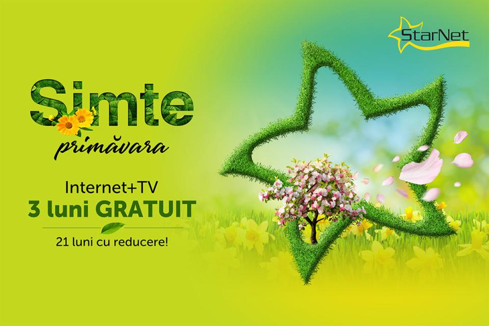 Primăvara aceasta ai 3 luni gratuite de Internet+TV
