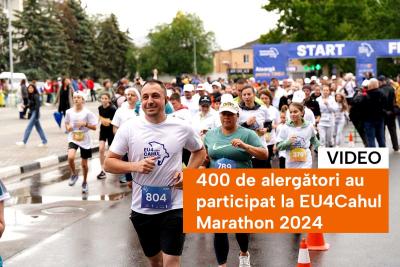 VIDEO// Peste 400 de alergători au participat la EU4Cahul Marathon 2024