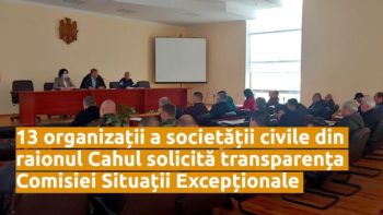 13 organizații a societății civile din raionul Cahul solicită transparența Comisiei Situații Excepționale