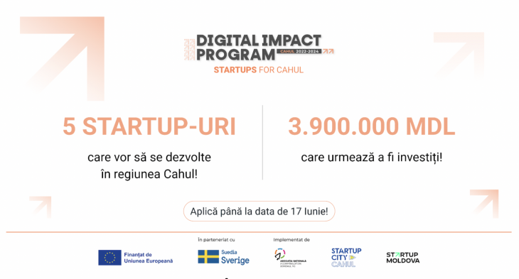 Programul Impact Digital Faza 2: Împuternicirea startup-urilor tehnologice din Regiunea Cahul