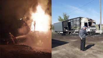 Incendiu misterios la Vulcănești: Două camioane distruse complet, anchetă în desfășurare