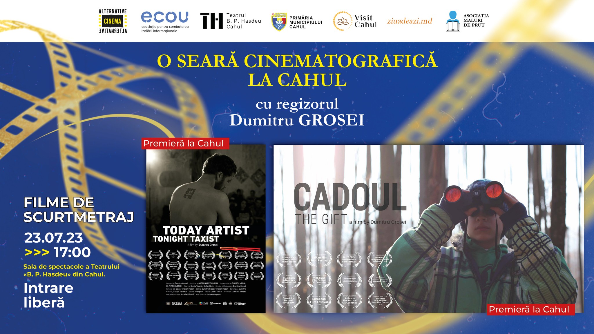 O sear cinematografic la Cahul cu regizorul Dumitru Grosei