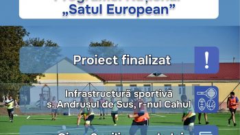 Un teren de minifotbal construit în Andrușul de Sus prin programul ”Satul European”