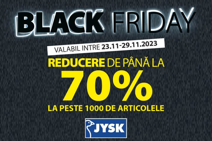 Black Friday la JYSK: Reducere până la 70%