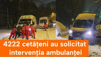 În ultimele două zile 4222 cetățeni au solicitat intervenția ambulanței