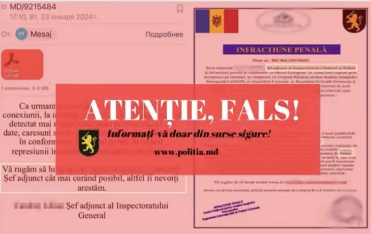 Atenție! Escrocii trimit mesaje false din numele conducătorilor instituțiilor publice