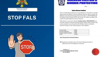STOP FALS: Serviciul Vamal atenționează despre un nou tip de escrocherie