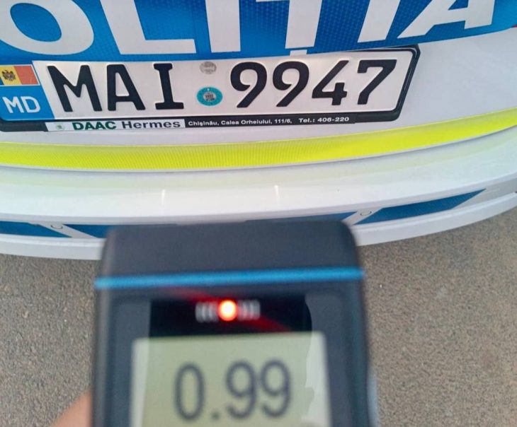 Un motociclist din raionul Cahul depistat cu o concentrație de 0,99 mg/l vapori de alcool