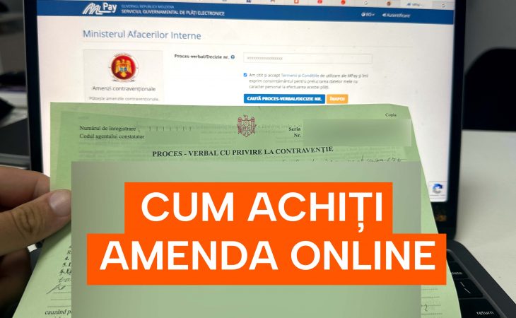 Cum achiți online amenda contravențională în Moldova