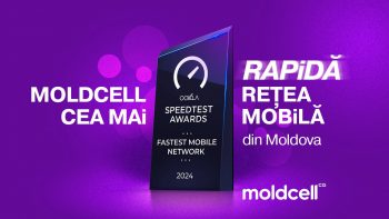 Compania Moldcell a fost premiată pentru cea mai rapidă rețea mobilă din Republica Moldova
