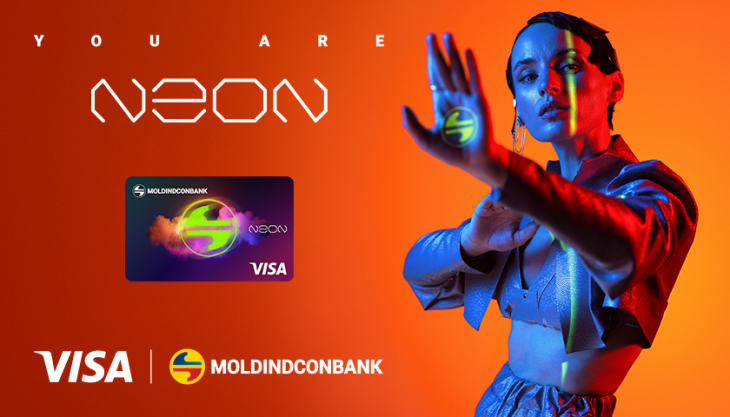 Cardul Neon – un nou instrument de plată exclusivist de la Moldindconbank și Visa. Vezi care sunt beneficiile: