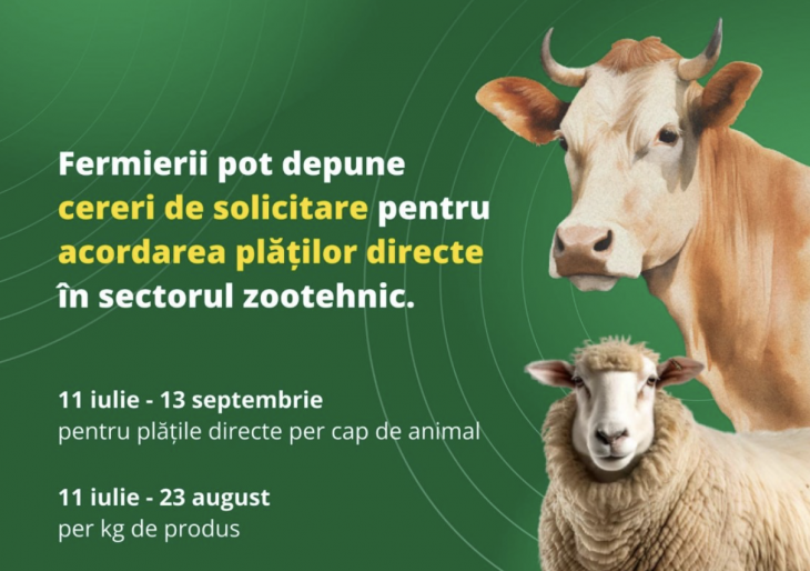 Crescătorii de animale sunt îndemnați să depună cererile pentru plățile directe în sectorul zootehnic