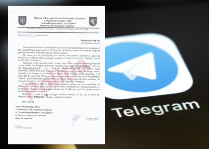 Poliția Națională investighează un cont de Telegram care publică imagini indecente cu fete și femei din Republica Moldova