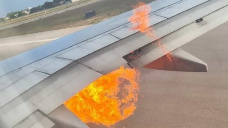 Un avion Ryanair a luat foc înainte de decolarea de pe un aeroport din Italia