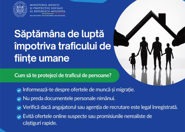 A fost lansată Campania națională „Săptămâna de luptă împotriva traficului de ființe umane”