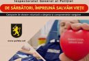 Polițiștii lansează Campania de Donare Voluntară a Sângelui „De sărbători, împreună salvăm vieți!”