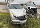 FOTO | Accident violent la Comrat: Un șofer a ajuns la spital, după ce două automobile s-au ciocnit violent